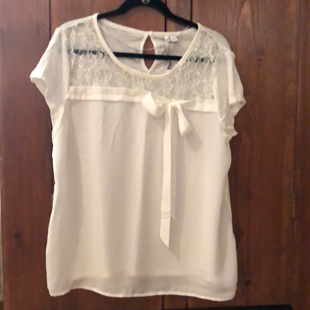 Cream dressy top
